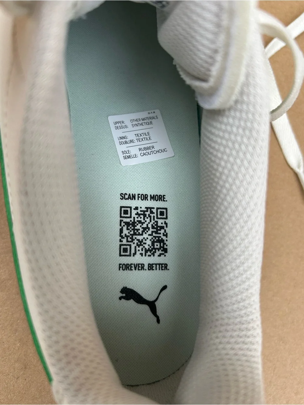 Puma Low Top Trainers Sneakers Lace up White Green Men’s 8.5 Streetwear New